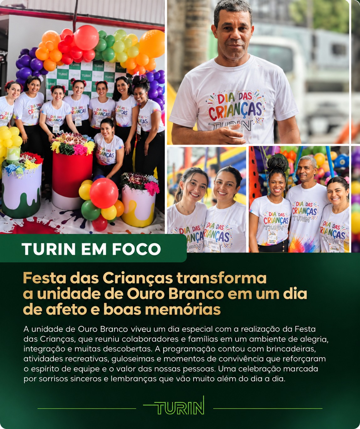 Festa das Crianças transforma a unidade de Ouro Branco em um dia de afeto e boas memórias